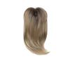 Straight Layered Hair Topper with Bangs Ombre Natural Topper Hairpieces  for Women