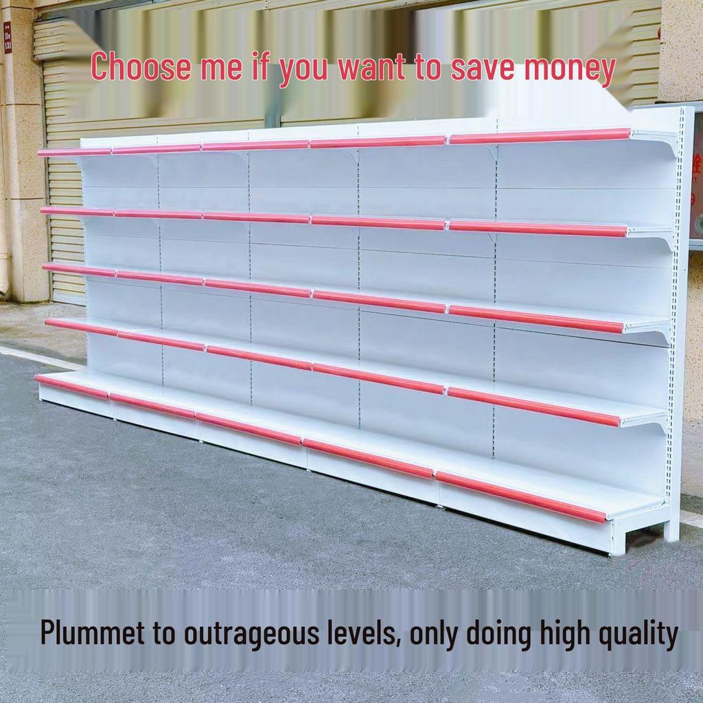 Thickened Supermarket Shelving: Single & Double-Sided Display Rack for Stores, Pharmacies, Baby Shops, and More