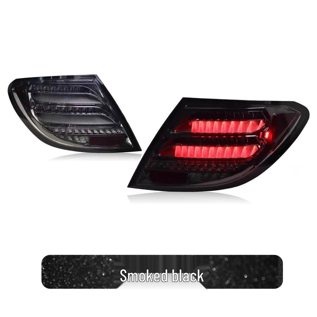 Compatible with 07-14 Mercedes-Benz C-Class W204 LED Taillight Assembly with Flowing Turn Signal and Daytime Running Light
