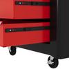 5-Drawer Tool Chest with Wheels, Steel Lockable Tool Storage Cabinet with Handle, 2 Keys for Garage, Workshop, Red
