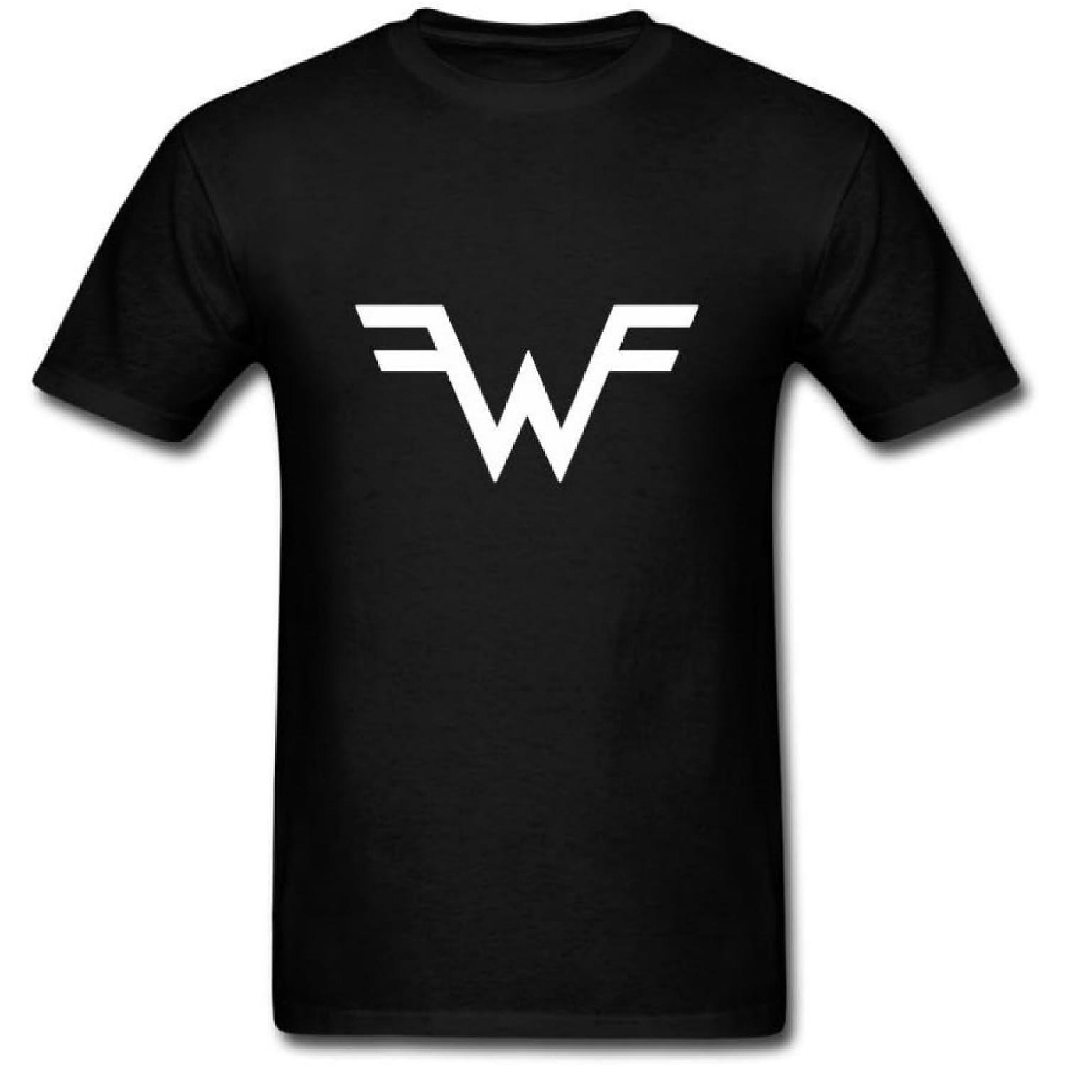 

XIULUAN Men s Weezer Rock Band Logo T-shirt Short Sleeve XXXXXL чорний