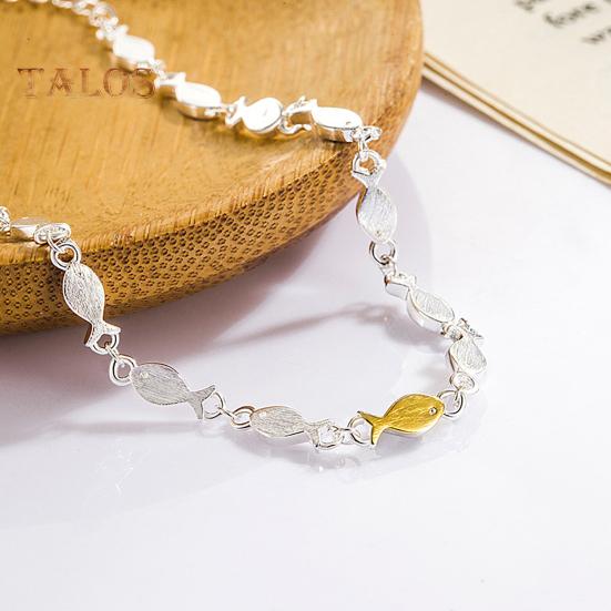 

Женский браслет, маленькая цепочка в виде рыбки, регулируемый браслет из ниток, ювелирный подарок на годовщину, День святого Валентина Fish