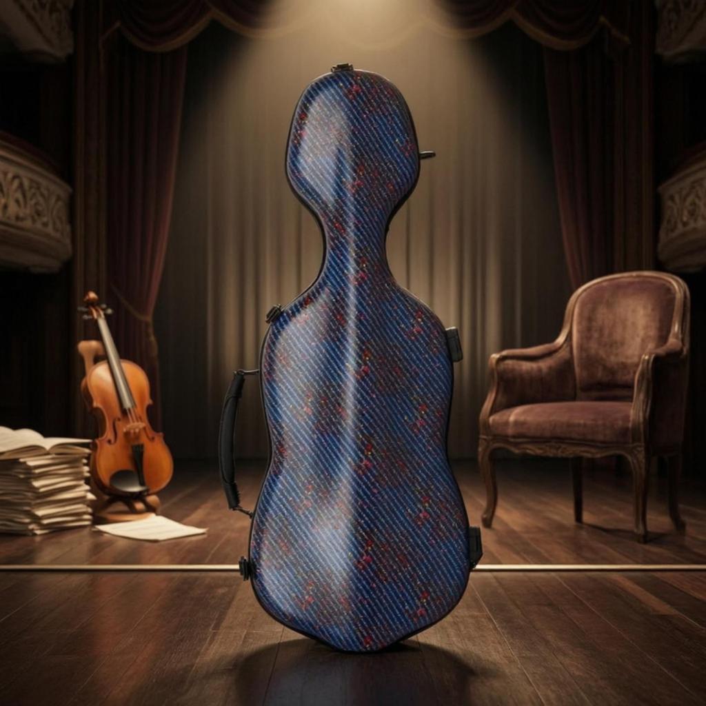 Full Size Violin Case Carbon-Fiber-Style Hard Quilted for Violinists