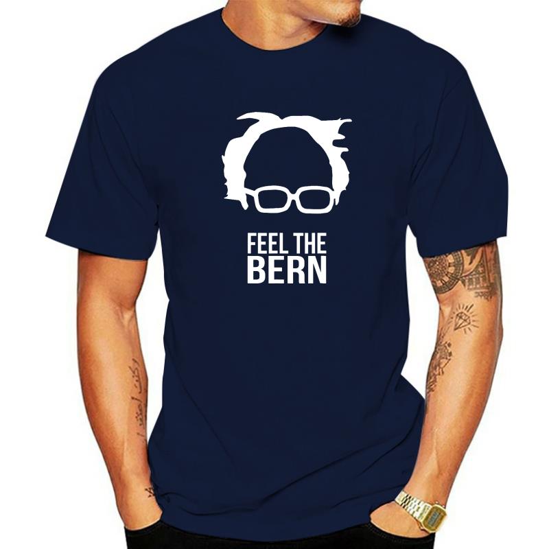 Футболка Берни Сандерса Feel The Bern Специальная Мужская Футболка Групповые Футболки Хлопок Преппи Стиль Харадзюку Уличная Одежда Круглый Вырез S