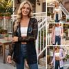 Women Lace Cardigan Cardigan, Open Front Long Sleeve Beach Cover-Up, Sheer Cover-up Floral Kimono Shrug, Lightweight Summer Casual Top Lady
