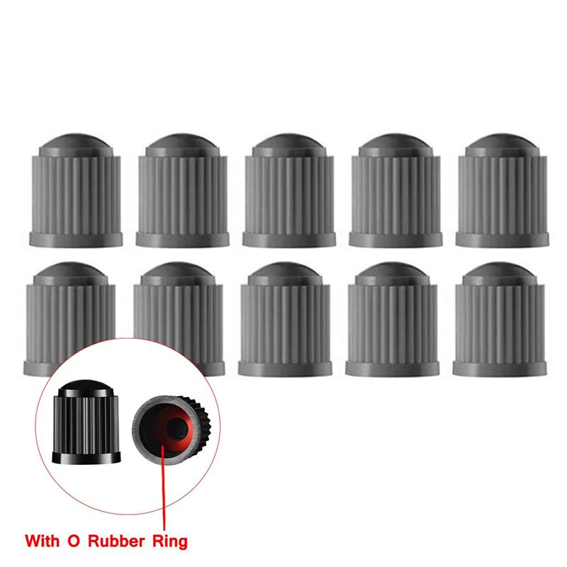 50 Stück Radreifen-Ventilkappen, universell mit O-Ring-Gummiringen für Autos, SUVs, Fahrräder und Fahrräder, LKWs, Motorräder