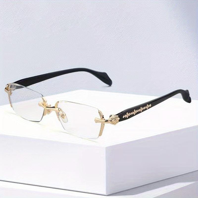 Men's High-definition Anti Blue Light Glasses - Retro Transparent Lens Full Frame Design Fashionable Unisex Glasses