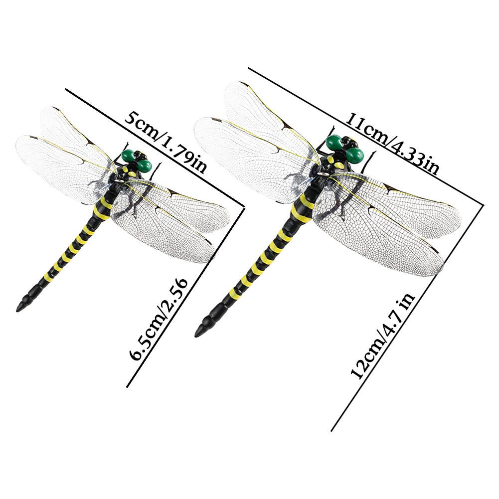 12/6.5cm Simulation Dragonfly Mosquito Repellent Mini Dragonfly Ornament Simulation Dragonfly Animal Model For Outdoor Garden