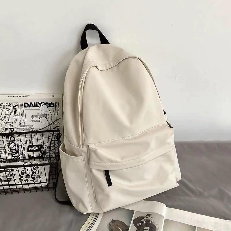 White Black Red Blue Backpack Large Capacity Nylon Backpack Student Backpack