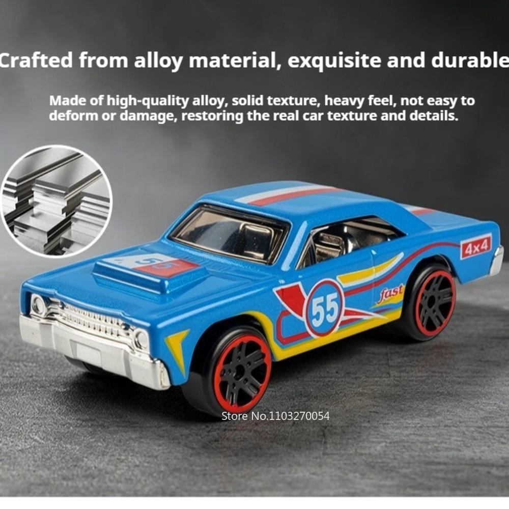 1:64 Vintage Car Alloy Diecast Racing Cars Series Miniature Model Toys Rubber Tires Sliding Forward Vehices Boy Gifts Collection
