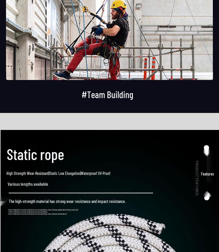 Chuanchuang 10.5mm Static Rope for Climbing, Rappelling, Rescue, and High-Altitude Safety