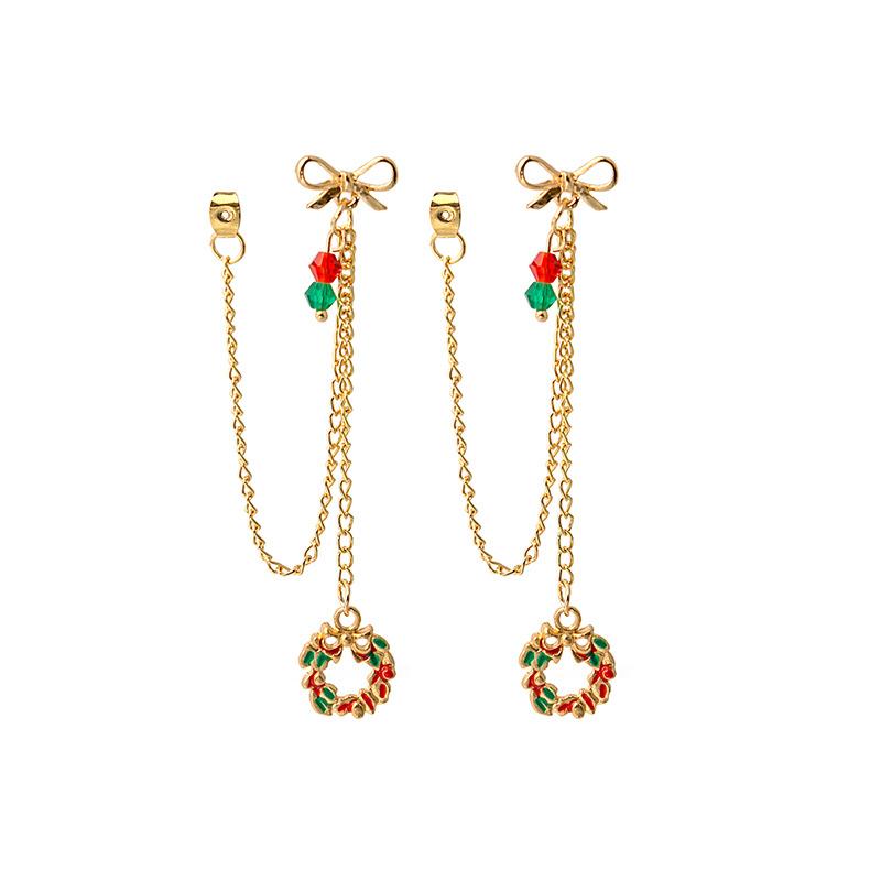 Earrings Chain Fringed Christmas Tree Bells Earrings Female