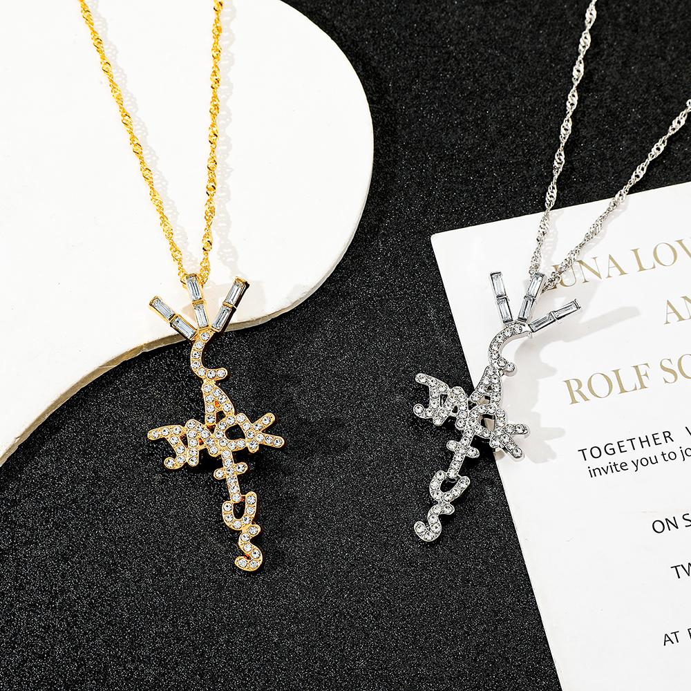 Scott Cactus Jack Tvarovaný přívěsek na krk - Ledový křišťál kubický zirkon Hip Hop šperk Dárek