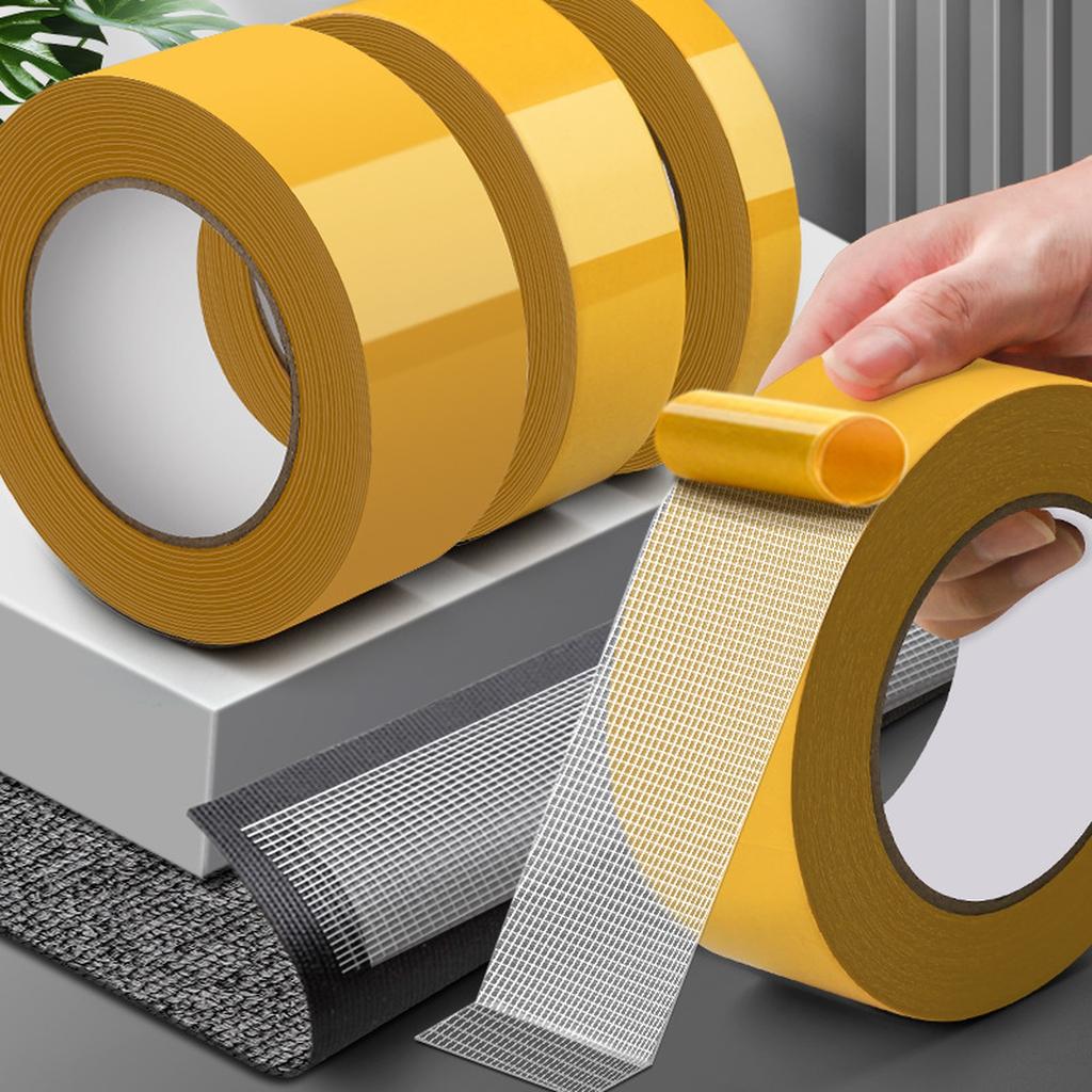 High-Strength Double-Sided Tape | Suitable for Multi-Surface Adhesion Carpets, Rugs, Wallpaper, and Balloons, Residue-Free Synthetic Rubber