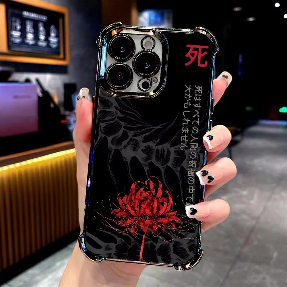 Anime Tokyo Ghoul Plating Phone Case For iPhone 17 Air 16 E 15 14 13 12 11 Pro Max Plus Mini SE 2020 2022 Anti-Fall Airabag