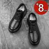 Scarpe da Ginnastica con Zeppa in Pelle Taglia Grande 47 Uomo Comode Traspiranti Scarpe Casual Soletta Rialzante 8cm Rialzo Scarpe da Uomo