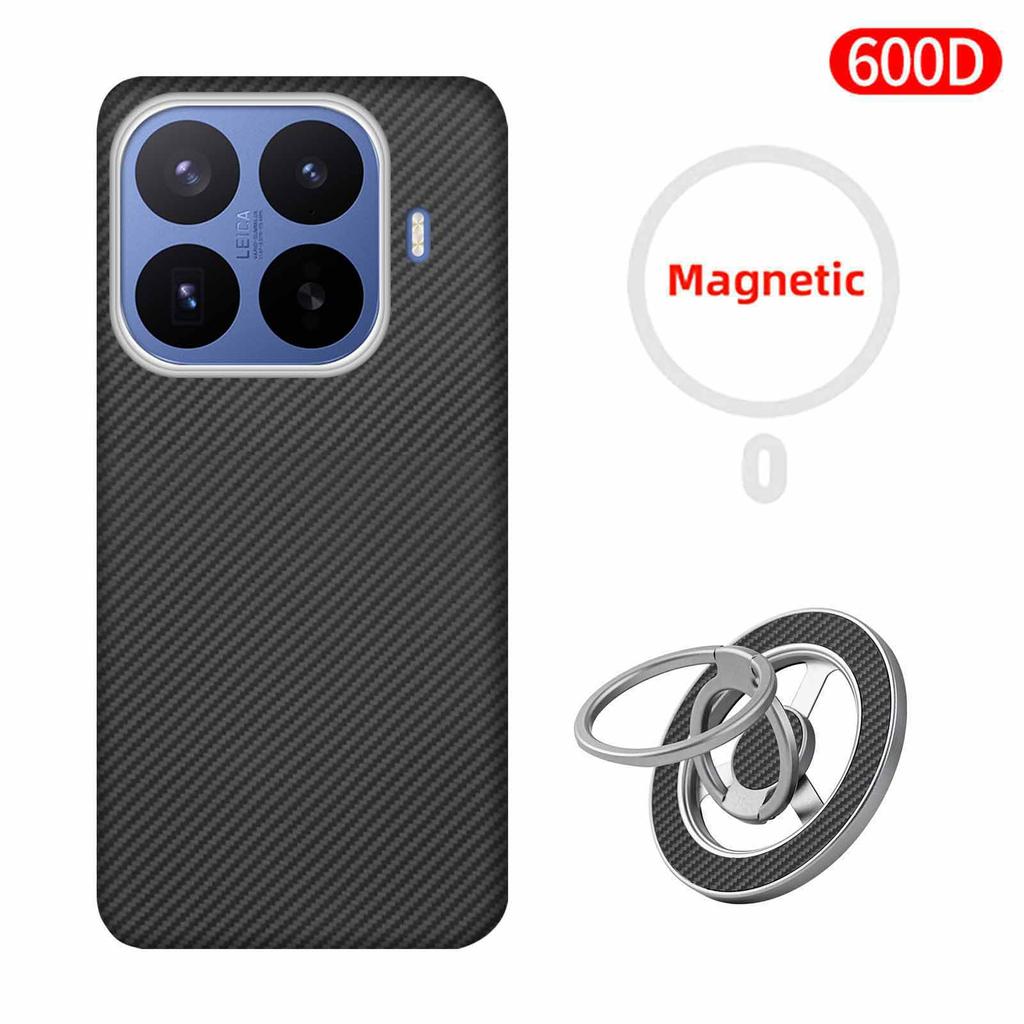 Per Xiaomi 17 T Pro/Xiaomi 17 T Custodia Tessuto Fibra Aramidica Kevlar Carbonio 600D 1500D Cover Rigida Sottile Magnetica Nera Sottile Leggera Rossa