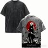 Maglietta Slime Rimuru Lavata Abbigliamento per tutto l'anno alta qualità personalità Vestiti Taglie Forti Unisex Nuovo Modello Lavato Vintage Ampio