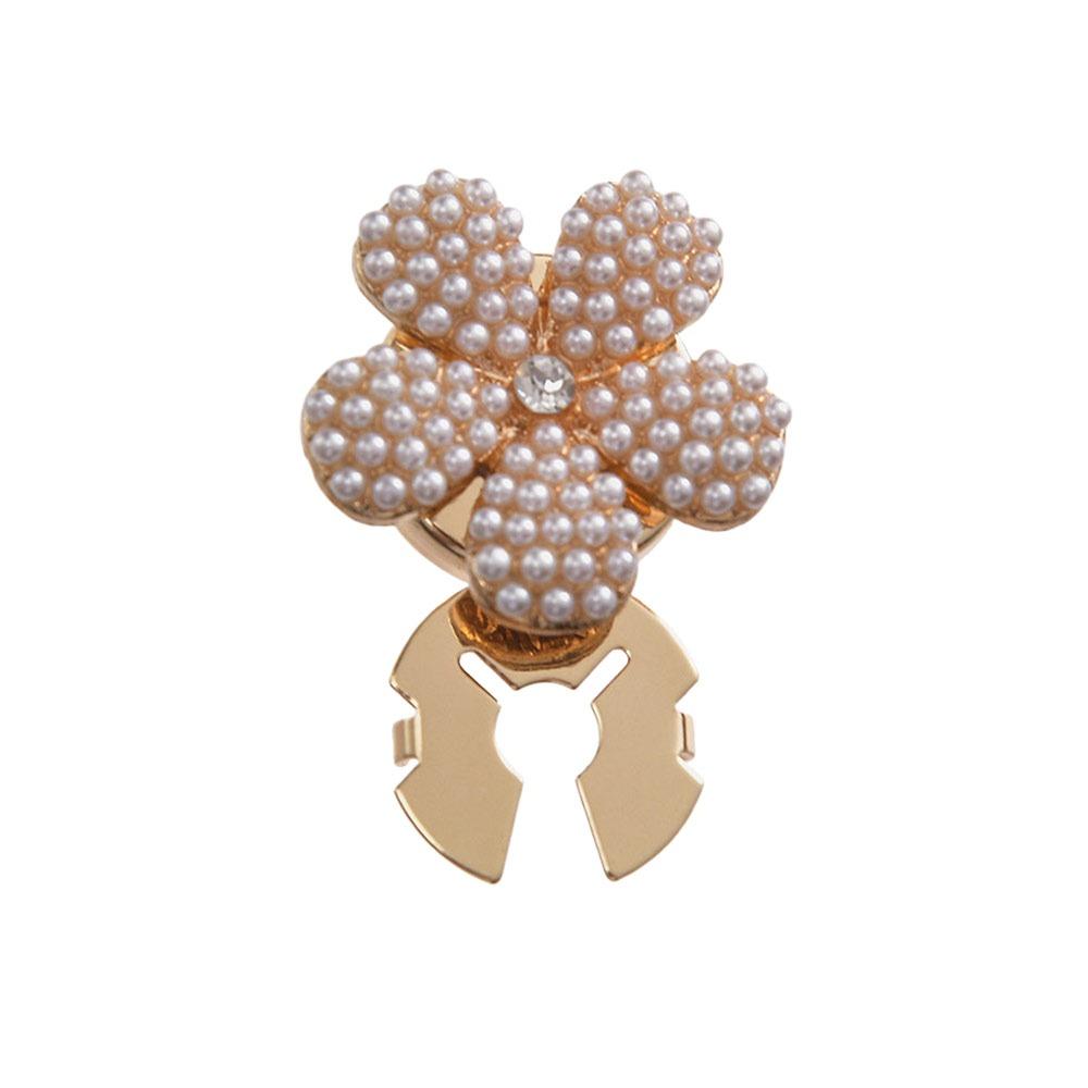 Rhinestone Perle Blomst Knappedeksel DIY Tilbehør Blomst Mansjettknapper for Menn Kvinner Klær