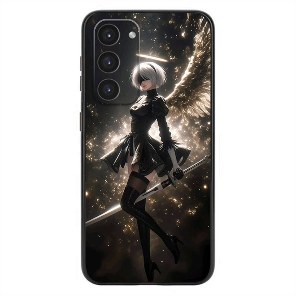 Game N-NieR Automata 2B Phone Case For Samsung Galaxy A20,21s,22,31,32,52,53,72,73,80,91 Soft Liquid Silicone Black Cover