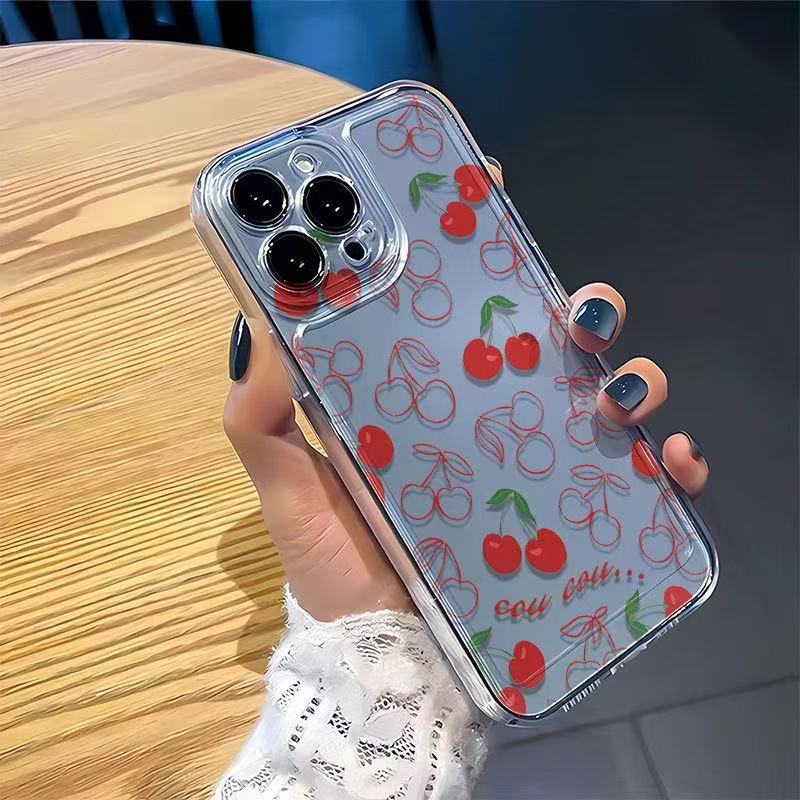 Cherry for iphone17promax mobile phone case apple 16/14pro Japan and Korea 13/12/15/11pro women
