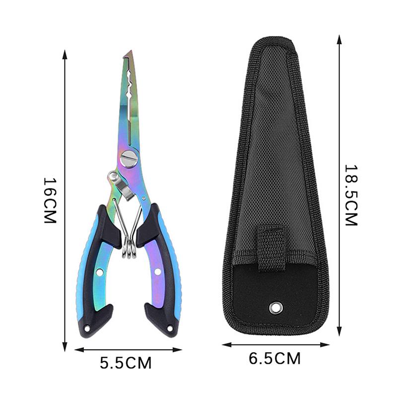 Fish Pliers Ergonomics Anti-Slip High-Strength Multifunctional Cut Fishing Line Fishing Tied Hooks Pliers Angling Equipment