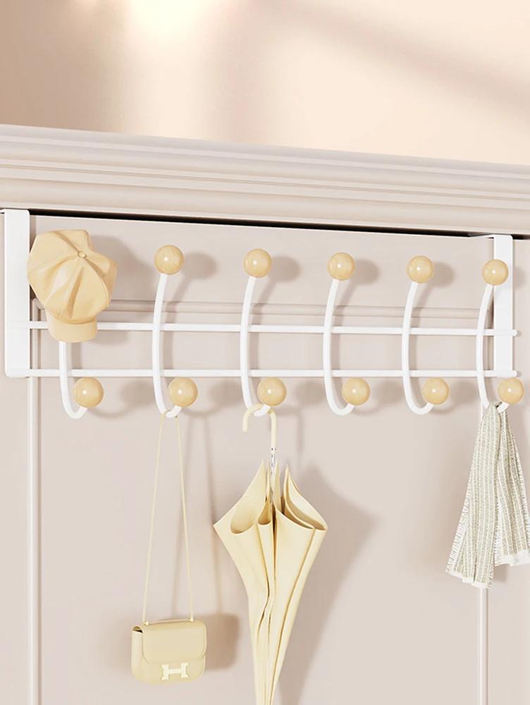 Christmas  Strong bearing wrought iron without perforation living room wall hook home wall hangers porch wall double row hook