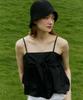 Itove Seoul Ribbon Flare Chiffon Sleeveless Black