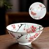60ml Ceramic Kung Fu Tea Cup Painted Master Sipping Tea Cup Large Capacity Blue and White Bamboo Hat Tea Cup Drinking Utensils