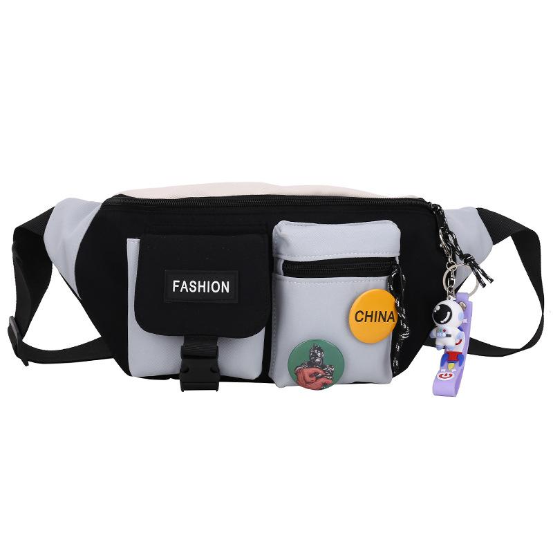 Fashion Fanny Pack Women's Color Scheme Sports Breast Bag New Backpack Men's Trend Oxford Cloth Casual Cloth Bag Design Cloth Bag