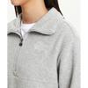 New Balance Nbmde4w942 Women Brushed Terry Fleece Half Zip Up Sweatshirt  Gray 