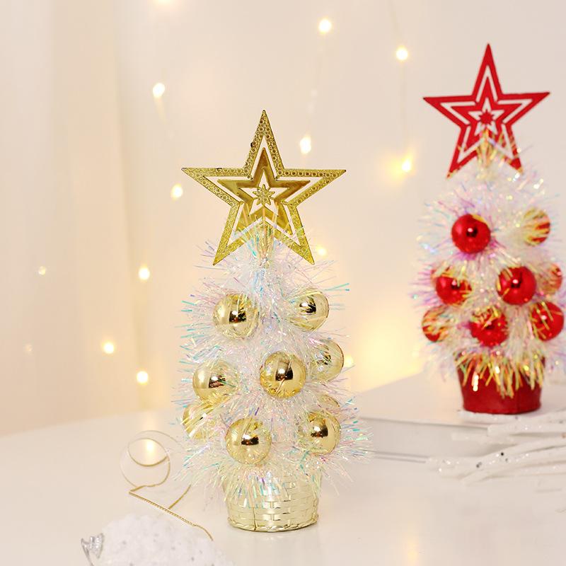 Mao Tiao Mini Fun Christmas Tree Desktop Decoration Christmas Atmosphere Decoration Home Hotel Party Desktop Christmas Tree