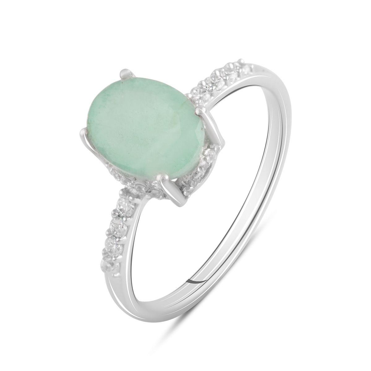 

Срібна каблучка з фіанітами (2090724) 18