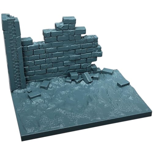 Nuts Planet 1/35 Scale General-Purpose Display Base 5 Collapsed Brick Wall Resin Kit TA35005 (Scenery)