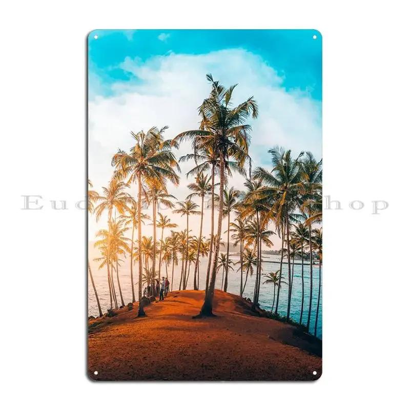 The Coconut Tree Hill Metal Sign Pub Mural Wall Decor Cinema Design Design Pub Tin Sign Poster 20x30cm(7.8x11.8inch)