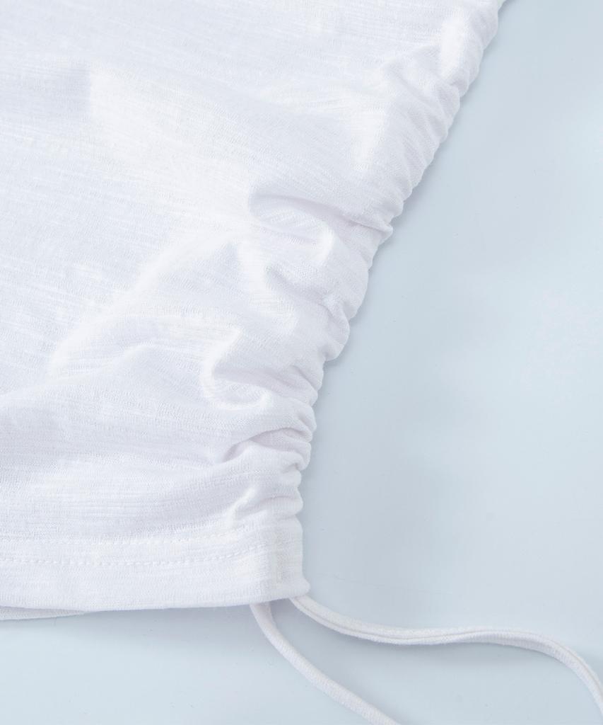 Aejeuon Kiki Boxy Shirring Tee / White