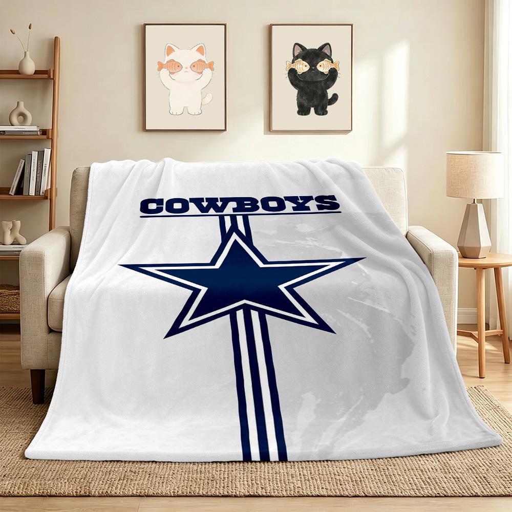 Cowboys Star Throw Blanket Flannel Blanket Soft Warm Sofa Bed Camping home Decor Unique Christmas Gift C10236