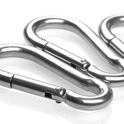 10 Peças Mosquetões 2,4" Pequenos Grampos de Pressão Fivela de Link para Chaveiro Mosquetões de Travamento Links Rápidos para Corrente Clips de Aço Inoxidável 304