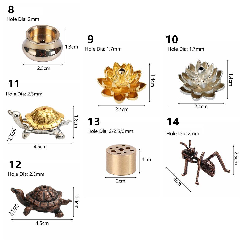 Brass Incense Burner Holder For Incense Stick Coil Bottle Gourd Shaped Copper Incense Holder Copper Censer