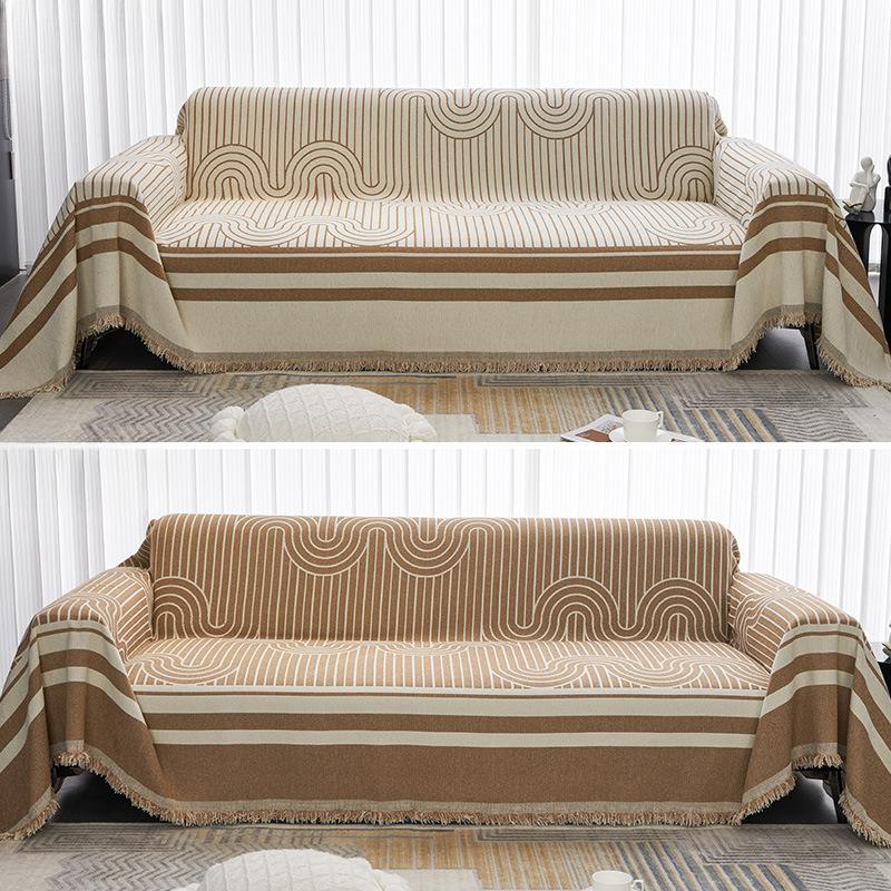 Sofa Towel All-season Universal Cover Cloth with Full Cover and Double-sided Use, Chenille Universal Cover, Anti Cat Paw Sofa Mat