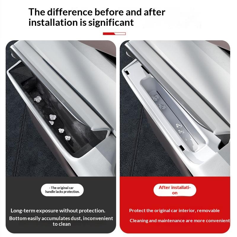 Fit For Zeekr 7X Car Front Door Hidden Storage Box Armrest Organizer Door Handle Silicone Container