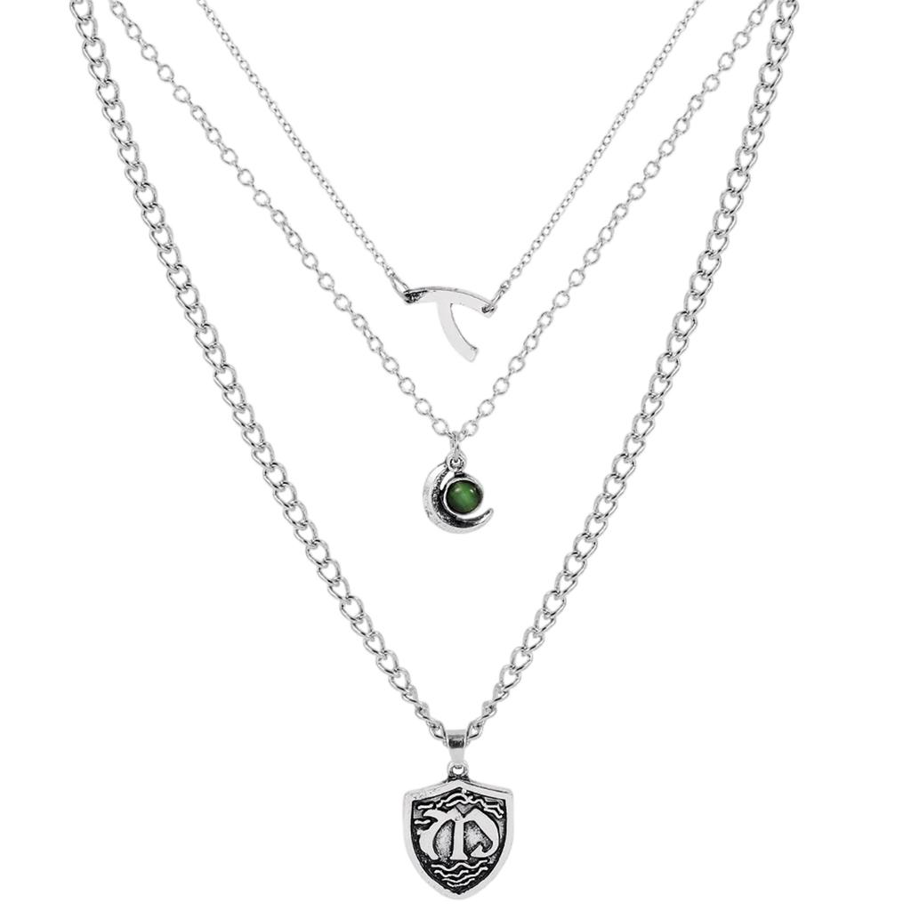 Elegant 3 Layer Women's Short Necklace Enhancing Collarbone Pendant Necklace Alloy Texture for Fashionable Ladies