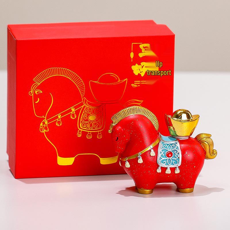 Year of the Horse Zodiac Gift Set: Contemporary Horse Ornament Souvenir