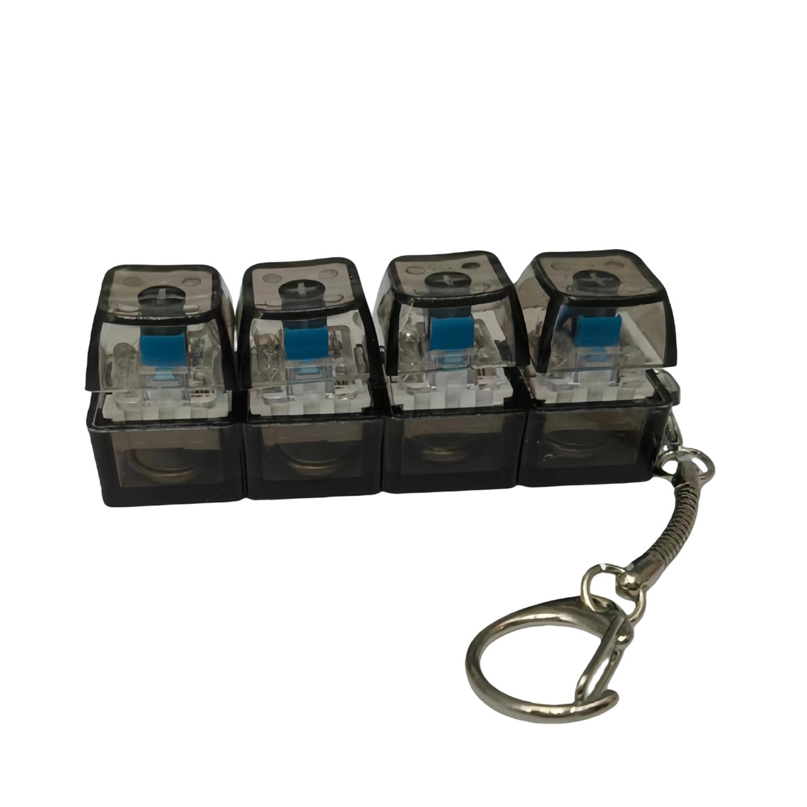 

Mechanical Switch Tester Keychain Four Key Switch Transparent Acrylic Base for Keyboard Enthusiasts and Technicians One Size