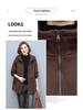 Women's Fleece-Lined Hooded Cardigan - Autumn/Winter 2024 Casual Loose Fit for Middle-Aged Moms