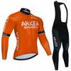 Arkea New Cycling Jersey Set Men Long Sleeves Bike Suit 19D Gel Pad Pants Autumn MTB Maillot Ciclismo Clothing Bicycle Uniform