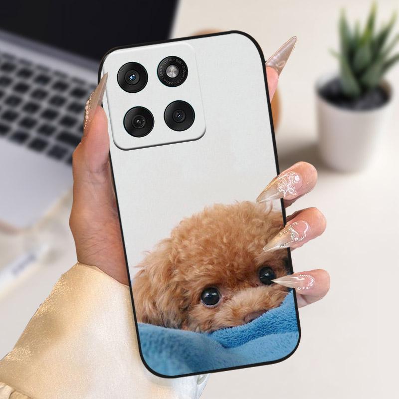 For Motorola Edge 70 5G Case Soft Silicone TPU Fashion Animal Flower Phone Cover For Motorola Moto X70 Air 5G Protective Shell