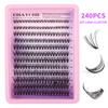 Natural Thick D-Song Single Cluster False Eyelashes 10-18Mmdiy Segmented Multi-Hair Eyelashes