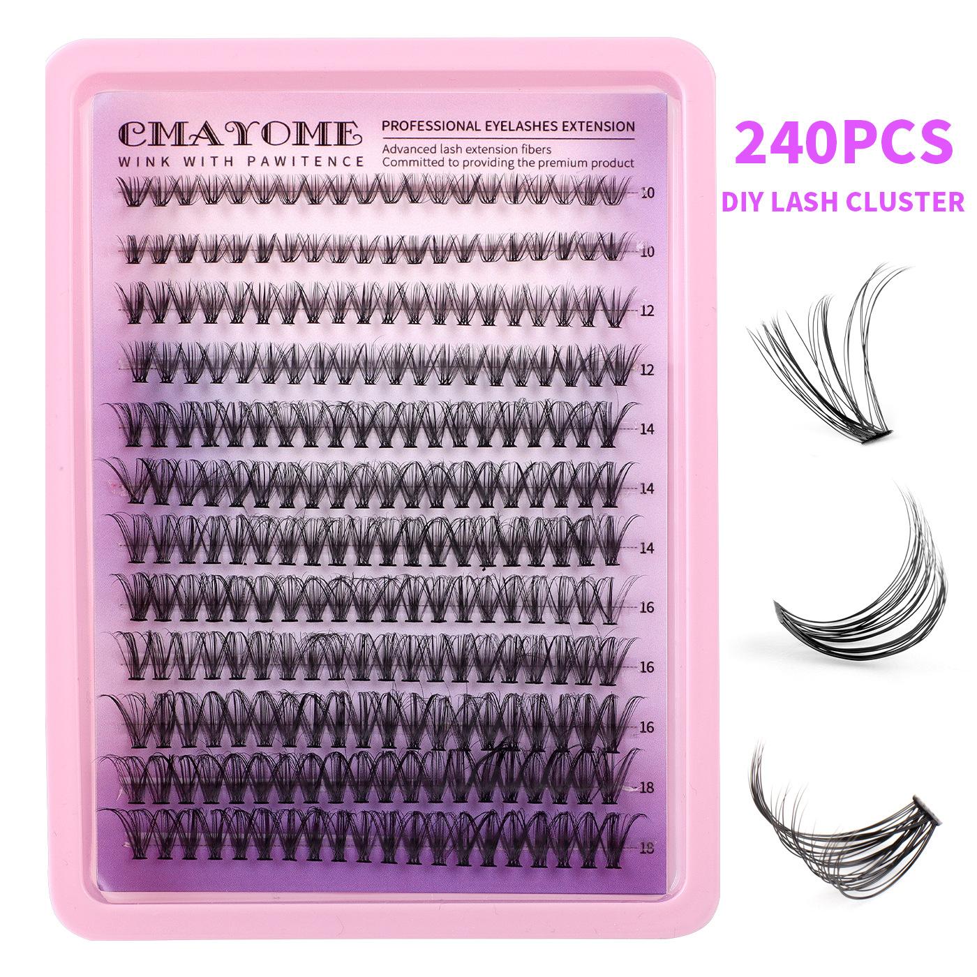 

Natural Thick D-Song Single Cluster False Eyelashes 10-18Mmdiy Segmented Multi-Hair Eyelashes