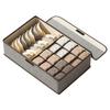 1pc Multifunctional Household Large-capacity Grid Storage Box with Lid, Three-in-one Drawer Underwear and Underwear Storage Box